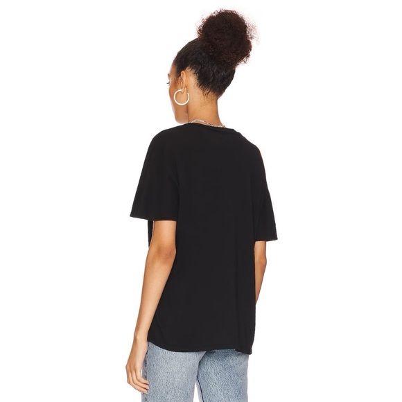 Michael Lauren Relaxed Fit Verdugo Crew Neck Tee with Cutout Sleeve in Black L - Picture 3 of 10